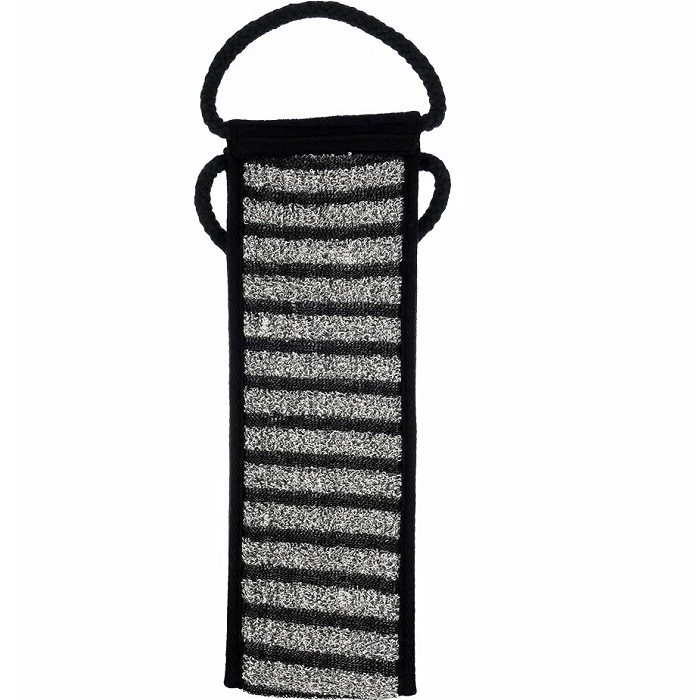 Мочалка БАННЫЕ ШТУЧКИ "Мужская" лента, 10х60 см (10х74 см с ручками) 41264