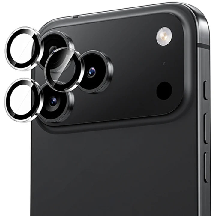 Противоударное стекло для камеры 3D HOCO V14 для  iPhone 17 Pro/17 Pro Max, Space Gray