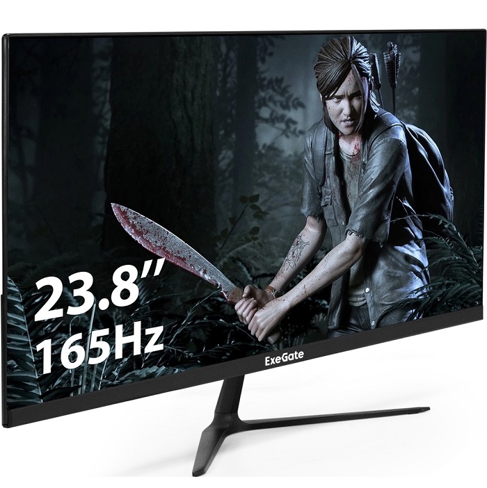 Монитор 23.8" ExeGate Combat EG2407CA IPS 1920x1080, 165 Гц, 1 мс, 16:9, 300 кд/м², HDMI, DP, 3.5 Jack, USB Hub, динамики (2x3 Вт), черный