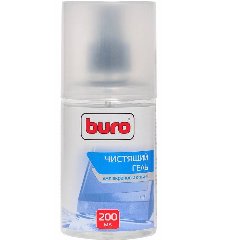 Гель BURO для чистки экранов, мониторов и оптики 200 мл + микрофибра 16*25