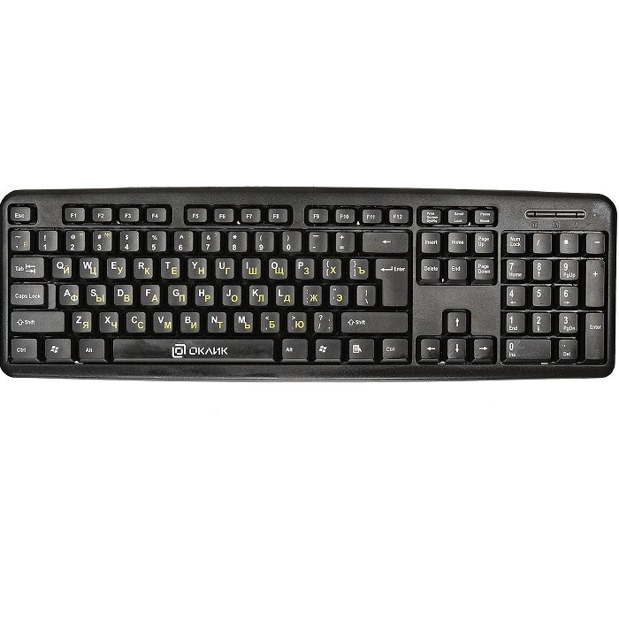 Клавиатура OKLICK 130M черный USB