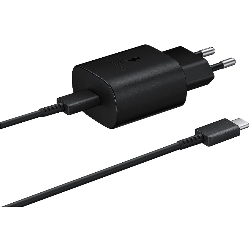 Сетевое ЗУ SAMSUNG 25W black (EP-TA800XBEGWW) + кабель Type c