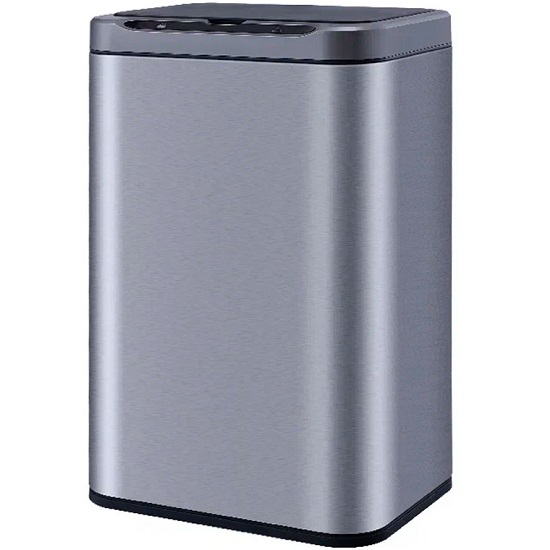 Сенсорное мусорное ведро Kitchen Joy, 20 литров (KJ-JAH9611-20L) Silver, из нержавеющей стали с откидной крышкой, фиксатором для пакетов