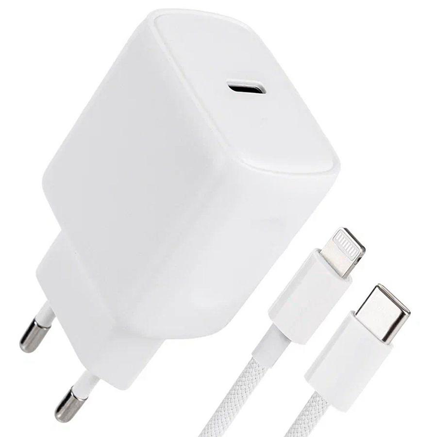 Сетевое ЗУ 1Type-C 3A WALKER WH-39 белое, кабель Lightning, 25Вт