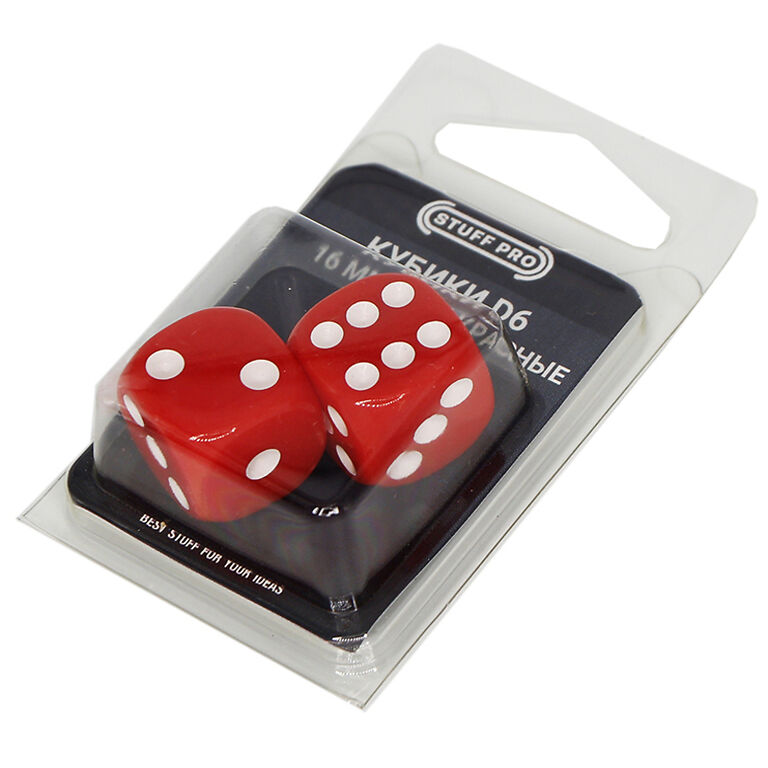 Набор кубиков Stuff-Pro (D6 16 мм 2 шт красные)