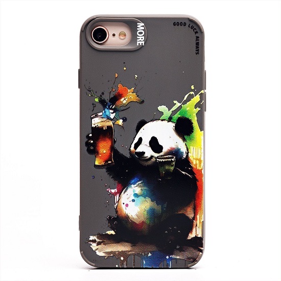 Задняя накладка SC335 для iPhone 7/8/SE 2022  (панда) (grey) (227100)