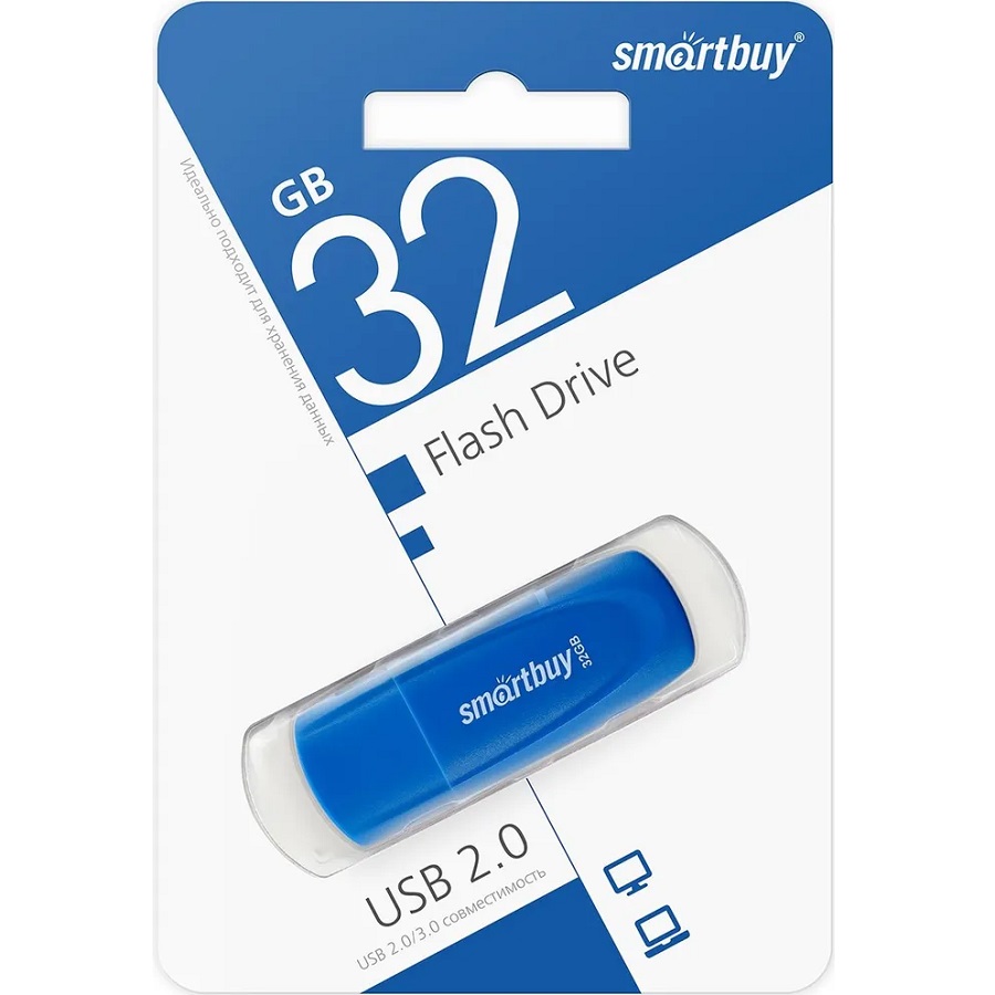 USB  32Gb SMARTBUY Scout синий