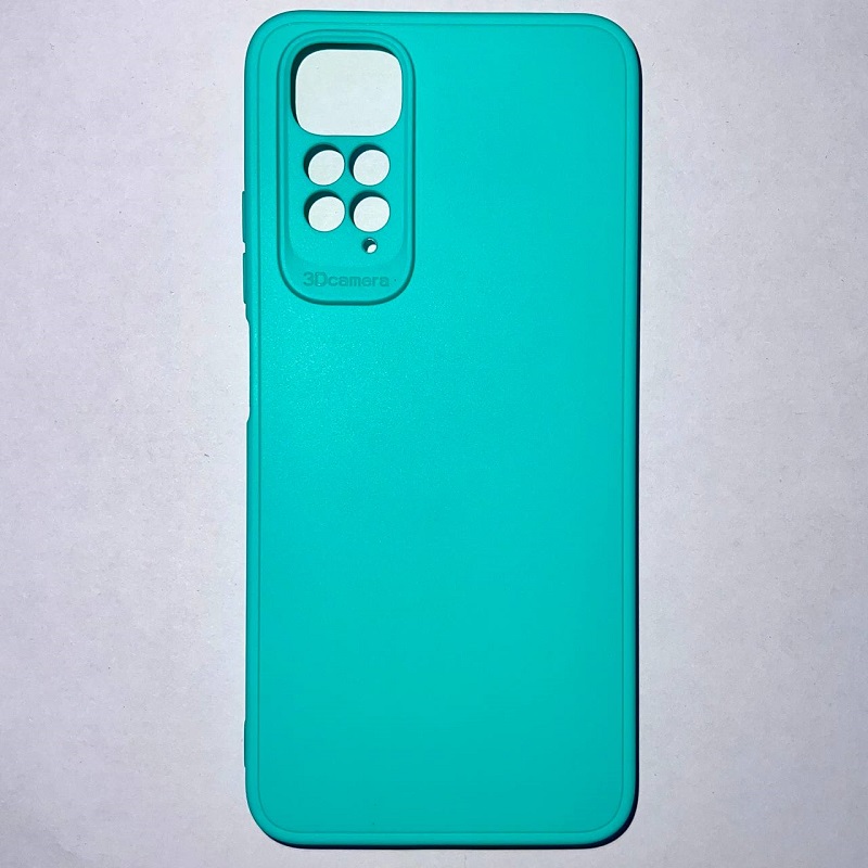 Задняя накладка Мобилис для Xiaomi Redmi Note 11 4G, морской зеленый , матовая с защитой камеры