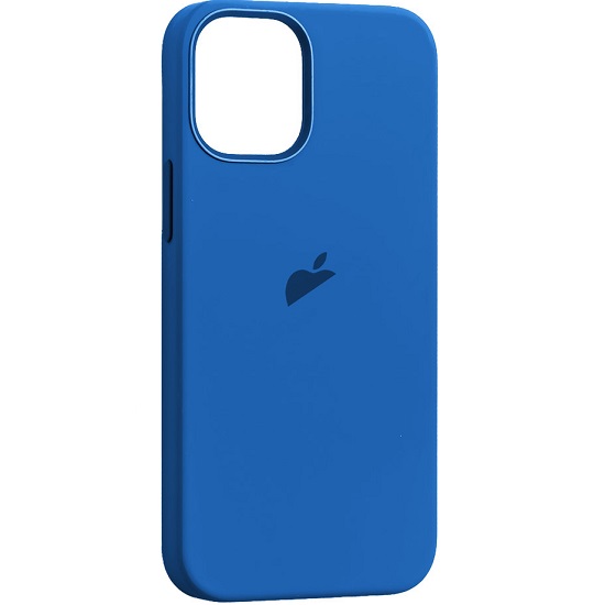 Силиконовый чехол SILICONE CASE для iPhone 12/12 Pro Capri Blue (MagSafe + анимация NFC) c LOGO