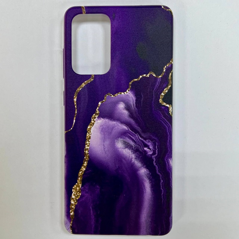 Задняя накладка GRESSO для Samsung Galaxy А72. Коллекция Агат-сиреневый прозрачный