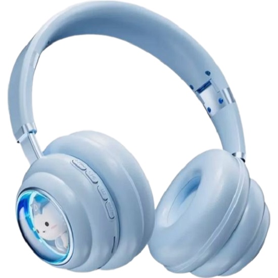 Наушники КОСМОКОТИК с подсветкой голубой