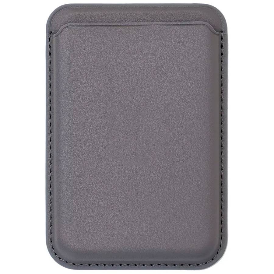 Кошелек для карт MagSafe Leather Wallet для iPhone (№12 Серый) (с лого)