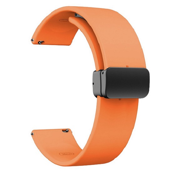 Силиконовый ремешок WB29 Универсальный 22мм на магните (orange)