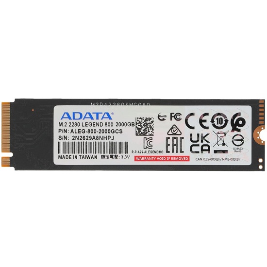 Накопитель SSD M.2 2Tb ADATA (ALEG-800-2000GCS)