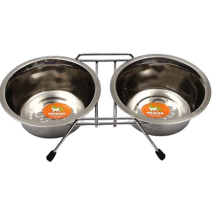 Набор из 2 рельефных мисок на подставке, 2 х 450 мл   5505030