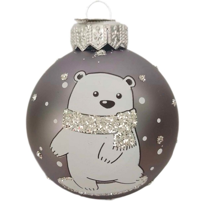 Шар "Веселый медвежонок 4", 65 мм., в подарочной упаковке, КУ-65-224178/4