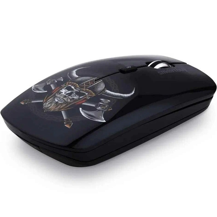 Мышь БП SMARTBUY 327AG Viking, чёрный, рисунок