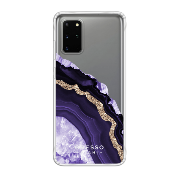 Задняя накладка GRESSO для Samsung Galaxy S20 Plus. Коллекция "Drama Queen". Модель "Ultraviolet Agate".