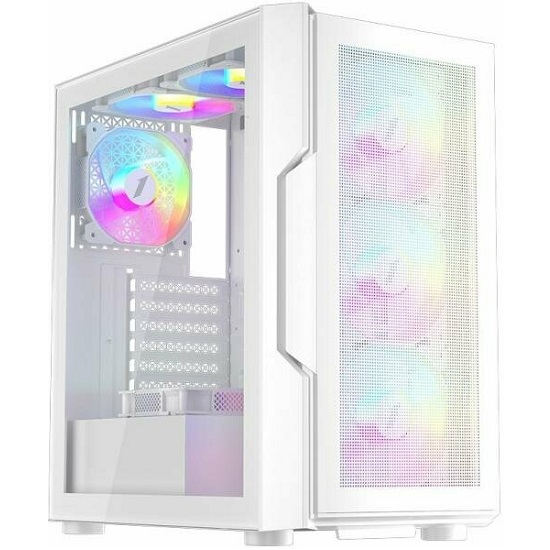 Корпус 1STPLAYER TRILOBITE T7-P White / ATX / 4x120mm LED fans / T7-P-WH-4F1-W