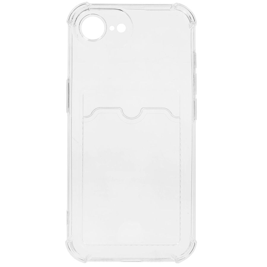 Задняя накладка ZIBELINO Silicone Card Holder для iPhone 16e (прозрачный)
