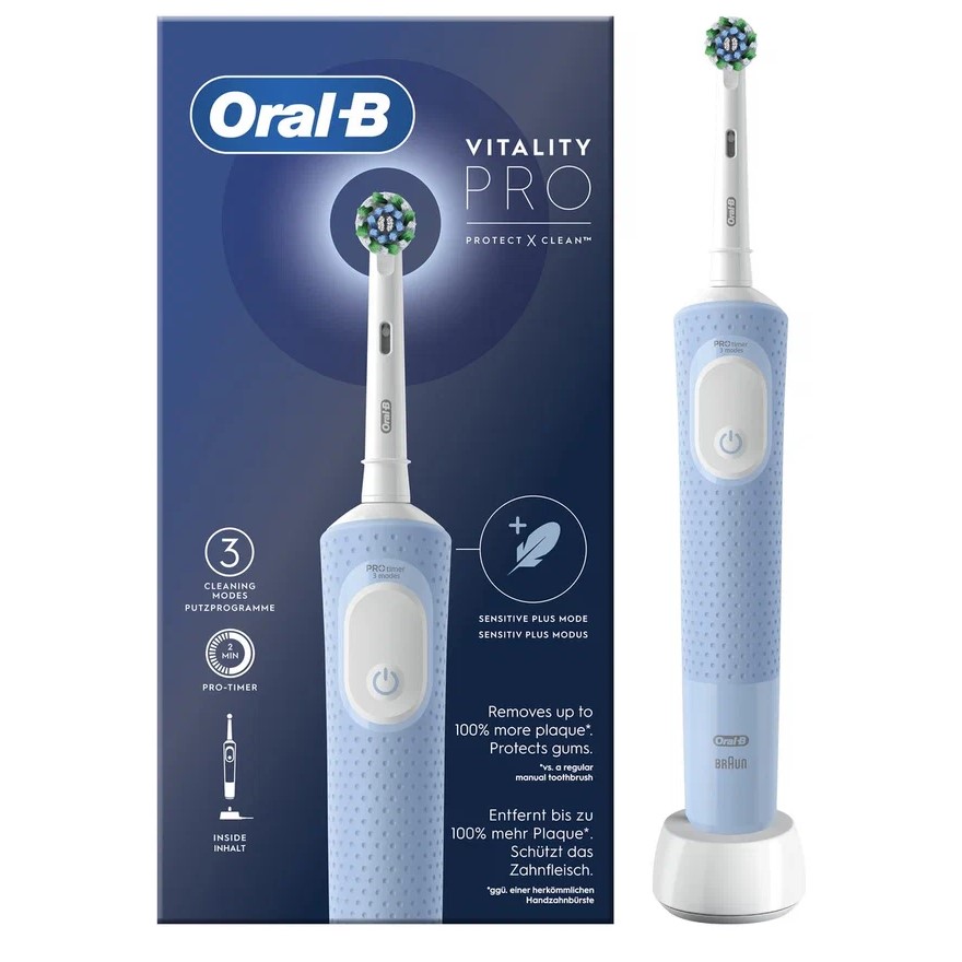 Зубная щетка ORAL-B Vitality Pro Protect X Clean (Голубая)