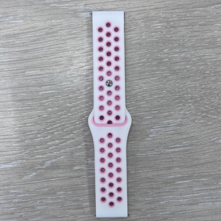 Универсальный силиконовый ремешок NIKE 20-22mm, бело-розовый