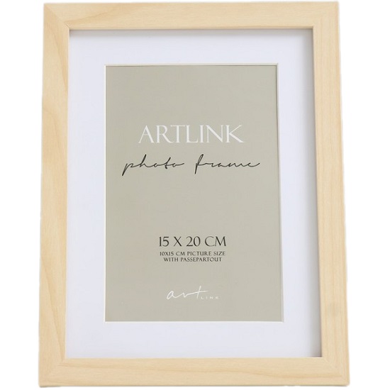 Фоторамка МДФ "Ellis" 15х20 см, с паспарту, натуральный 76716 9803218