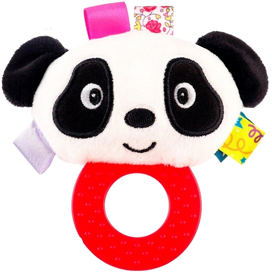 Погремушка мягкая с прорезывателем Крошка Я «Пандочка», от 3 мес. 9447781