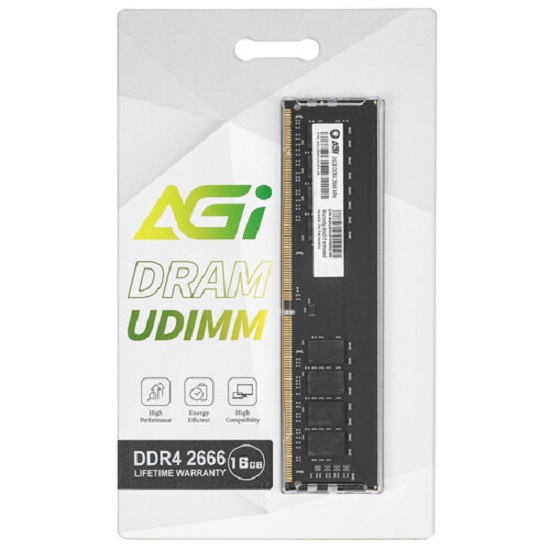 Оперативная память DDR4 16Gb AGI 2666MHz AGI266616UD138 UD138 RTL PC4-25600 DIMM 288-pin Ret