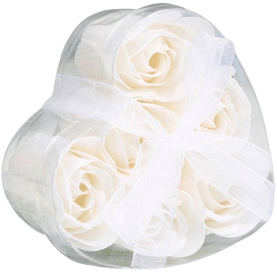 Мыльные розочки, белые, набор 6 шт. 6962270