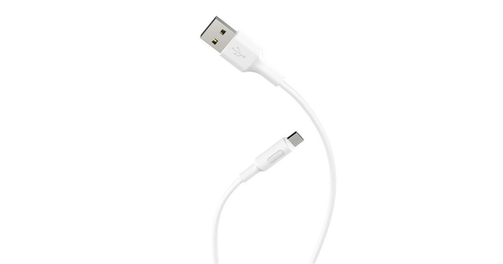 Кабель USB <--> microUSB  1.0м HOCO X25 Soarer белый