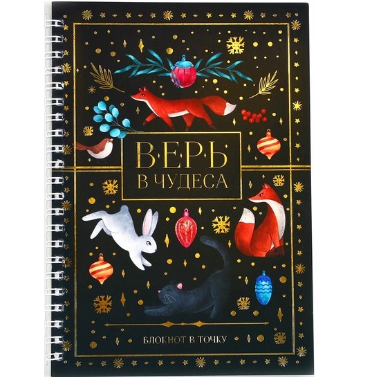 Блокнот в точку «Верь в чудеса», А5, 60 листов