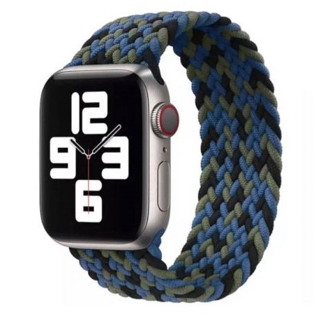 Тканевый ремешок KEEPHONE для Apple Watch 38/40 mm черно/сине/серый