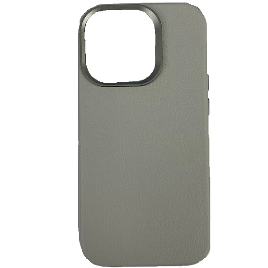 Задняя накладка MAGSAFE на iPhone 14 pro max кожа Серый