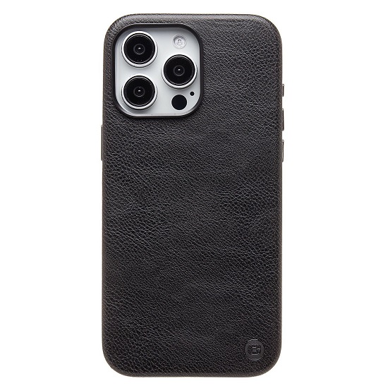 Задняя накладка Cellis SM031 SafeMag для iPhone 15 Pro Max Натуральная кожа (black) (237496)