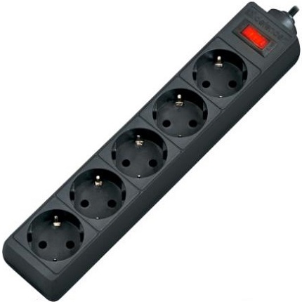 Сетевой фильтр  5.0м DEFENDER ES, 5 розеток (черный)