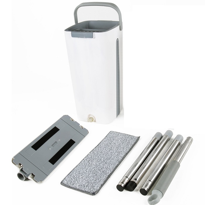 Комплект для уборки: швабра, ведро 11л/9л двухкамерное с отжимом, насадка, PRO CLEAN, LAIMA, 607979