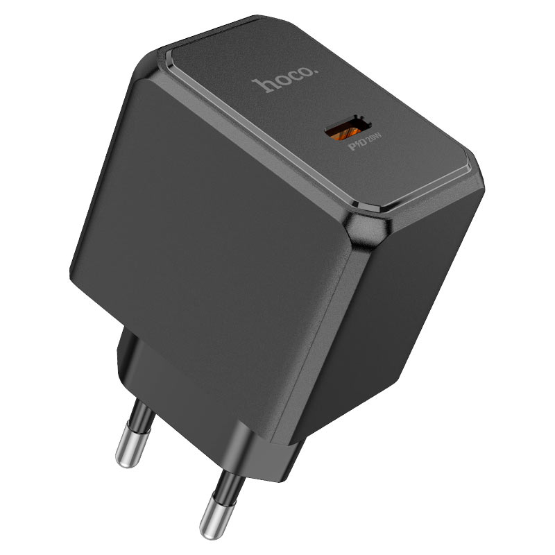 Сетевое ЗУ 1Type-C HOCO CS13A Ocean, черный, PD20Вт, QC3.0