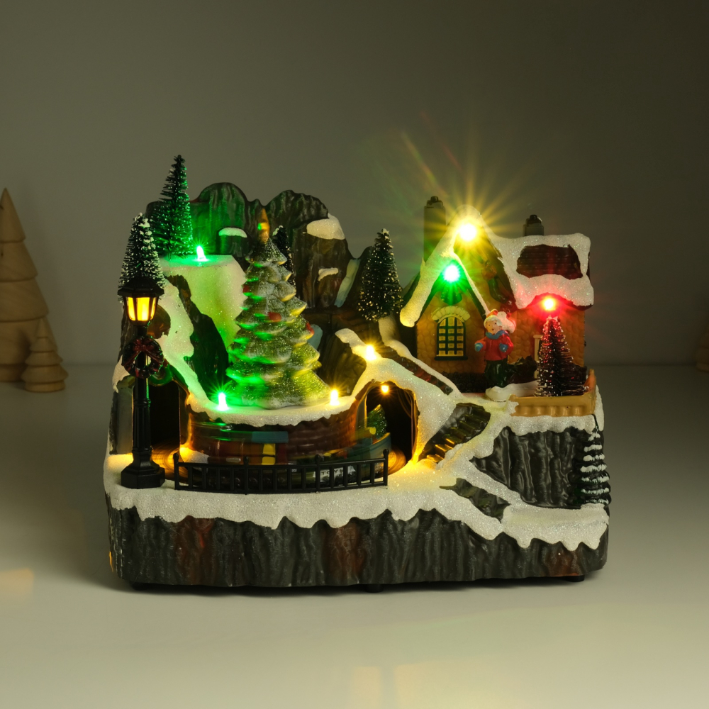 Сувенир "Канун Рождества" крутится 23х15х18 см   10338275