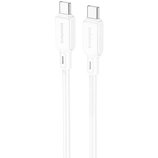 Кабель Type-C <--> Type-C  1.0м BOROFONE BX94 Silicon, белый, 60W