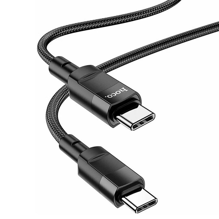 Кабель USB/Type-C <--> Type-C  1.2м HOCO U106 Moulder, черный, 5,0А, 100Вт