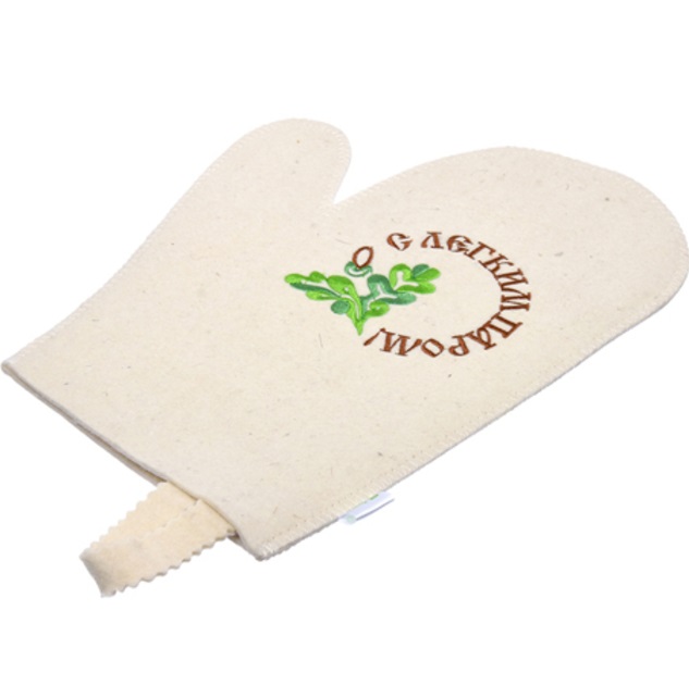 Рукавица для сауны БАННЫЕ ШТУЧКИ "С легким паром" , войлок 100% 41043