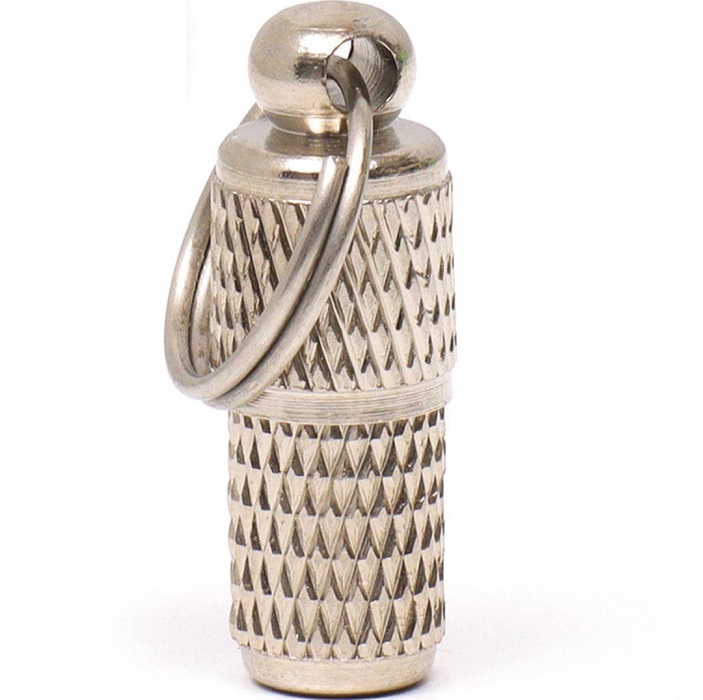 Адресник - капсула под записку, рельефный, 0,8 х 2,1 см