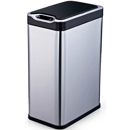 Сенсорное мусорное ведро Kitchen Joy, на 20л (KJ-JAH536) Silver, из нержавеющей стали с откидной крышкой