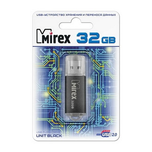USB 32Gb MIREX UNIT BLACK (ecopack)