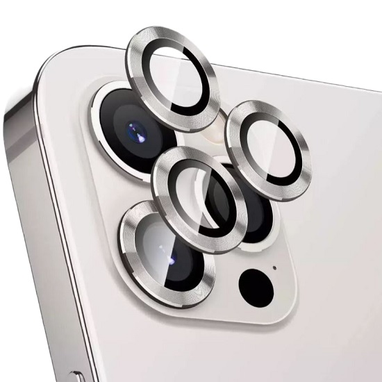 Противоударное стекло для камеры REMAX SUPGLASS для iPhone 12 PRO (серебро без страз)