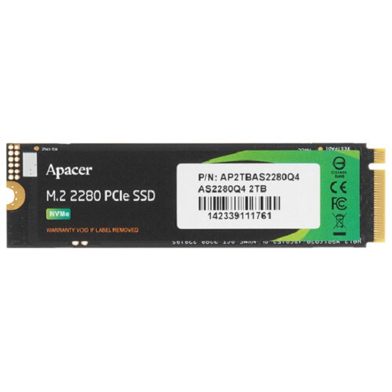 Накопитель SSD M.2 2Tb Apacer AP2TBAS2280Q4X-1 PCIe 4.0 x4, M.2 2280, NVMe, R/W 5000/4400
