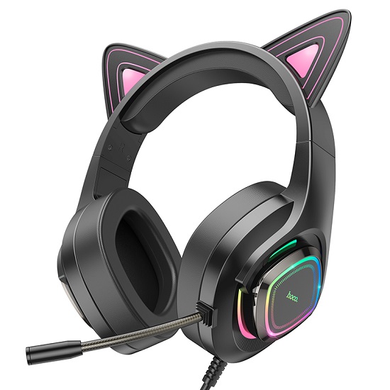 Наушники HOCO W107, phantom cat, чёрный