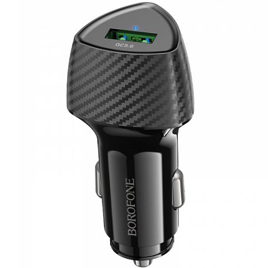 Авто ЗУ 1USB BOROFONE BZ31 Solid, черный, PD18Вт, кабель USB - microUSB