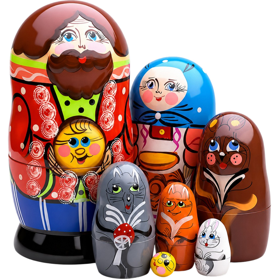 Матрешка «Колобок» 7 персон